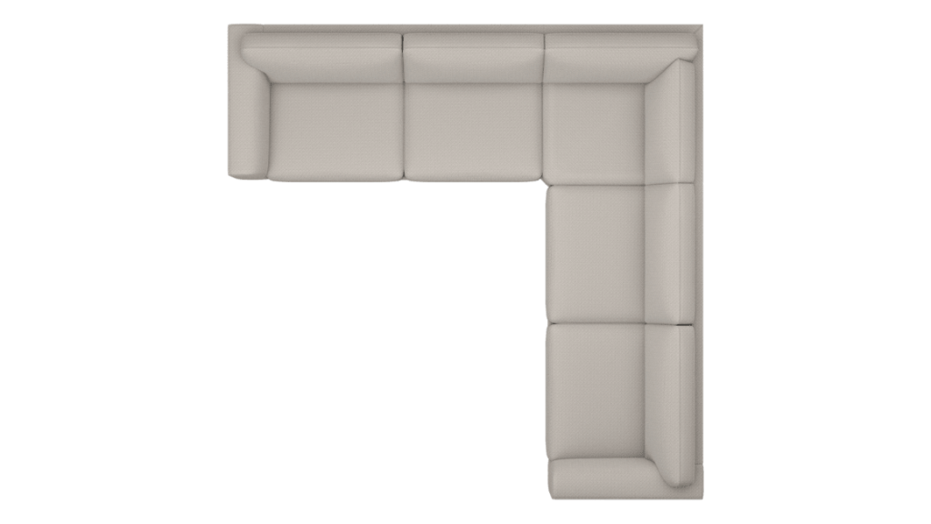 Visuel grand canapé d'angle en tissu gris