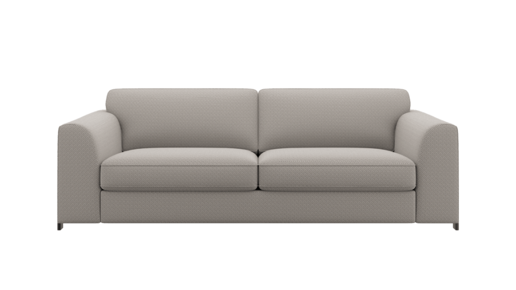 Canapé 4 places en tissu gris clair