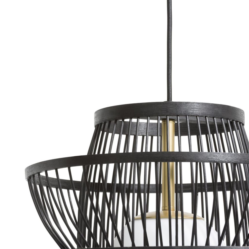 Suspension en bambou noir