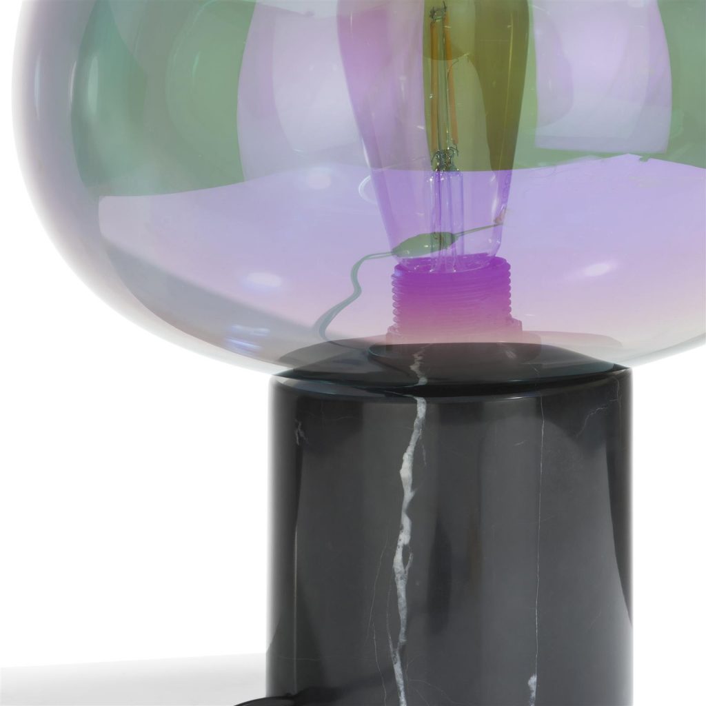 Lampe moderne en verre teinté violet