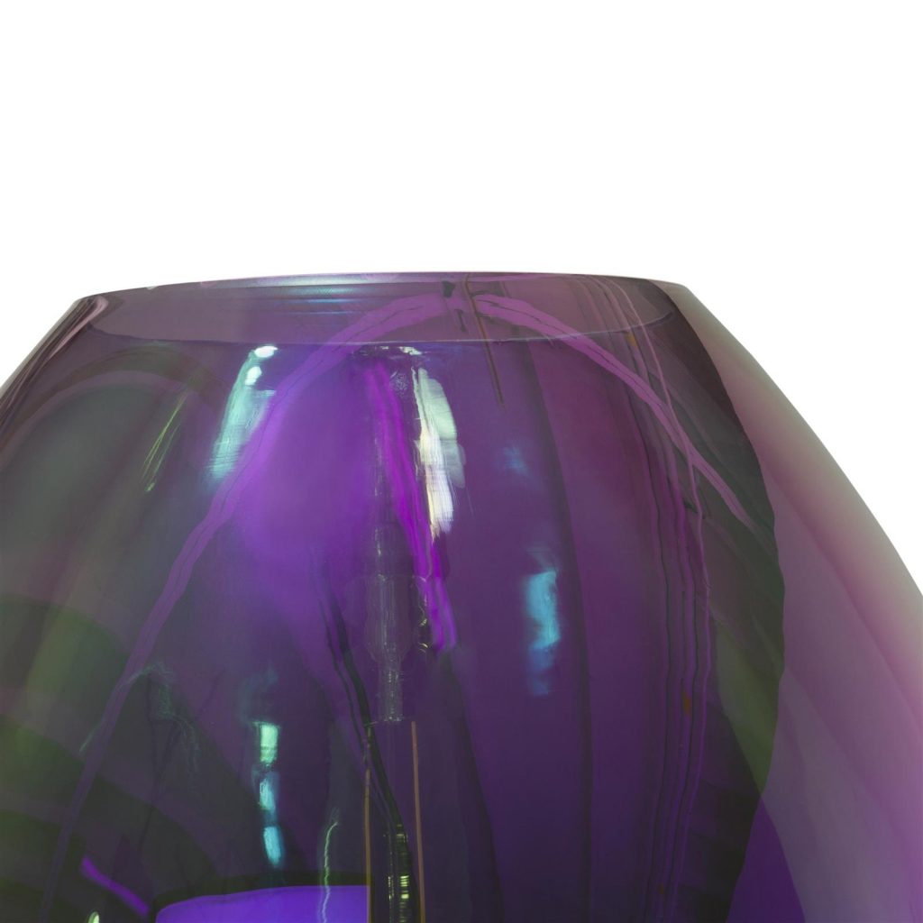 Lampadaire moderne en verre teinté violet