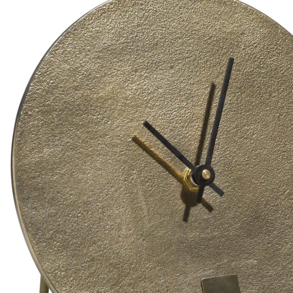 Horloge à poser dorée moderne et minimaliste