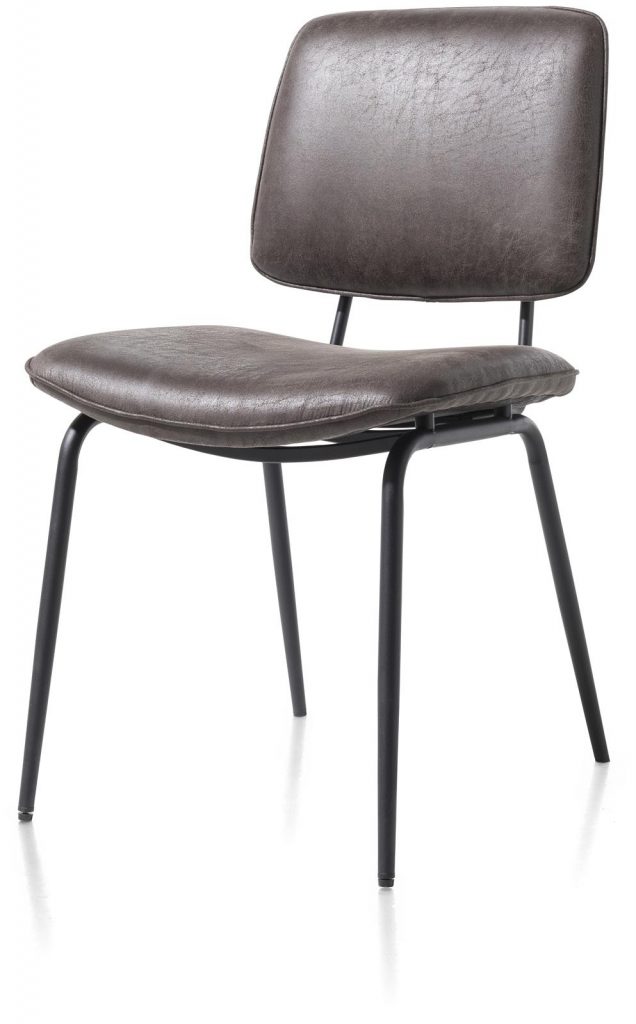 Chaise minimaliste et rétro couleur anthracite