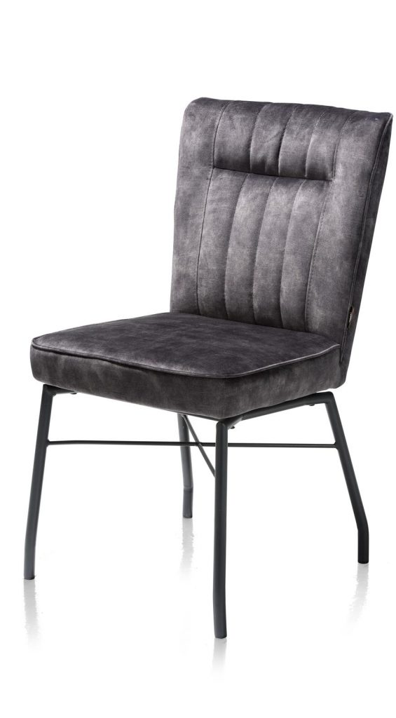 Chaise contemporaine en tissu gris