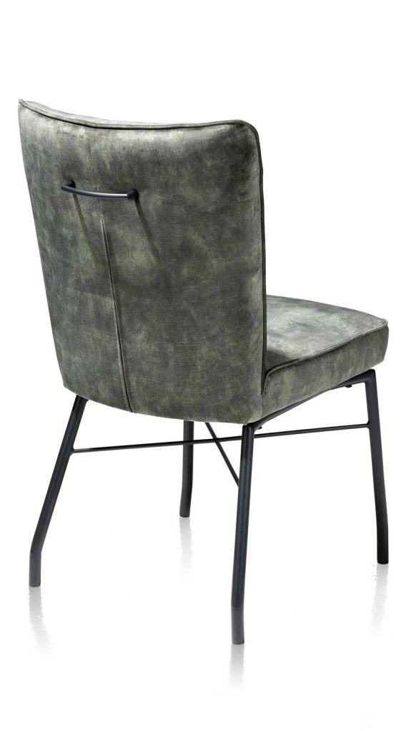 Chaise contemporaine en tissu vert