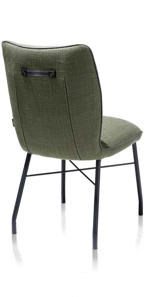 Chaise contemporaine et confortable en tissu vert olive
