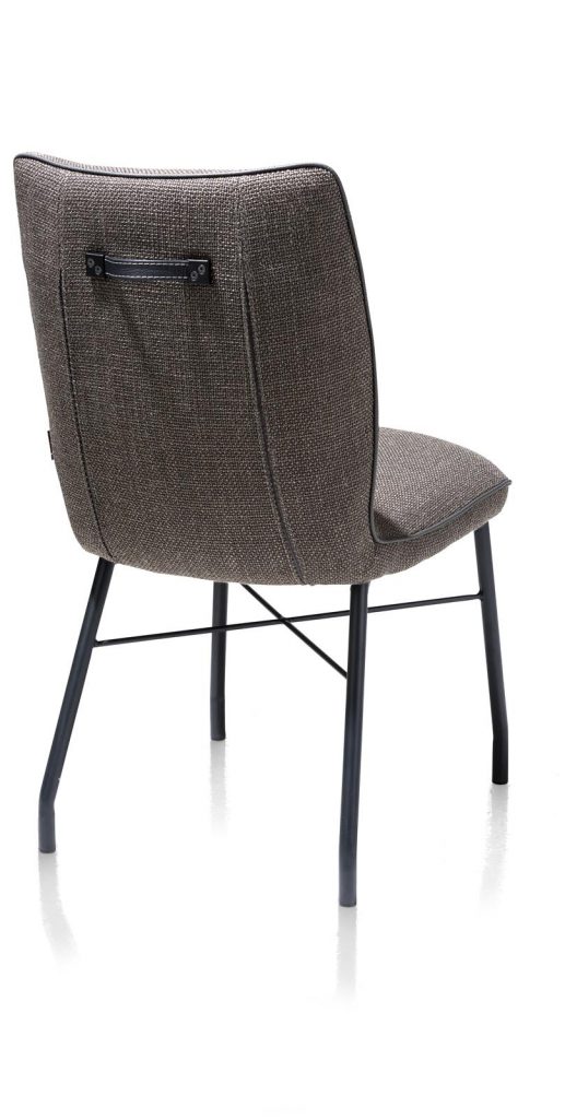 Chaise contemporaine et confortable en tissu anthracite