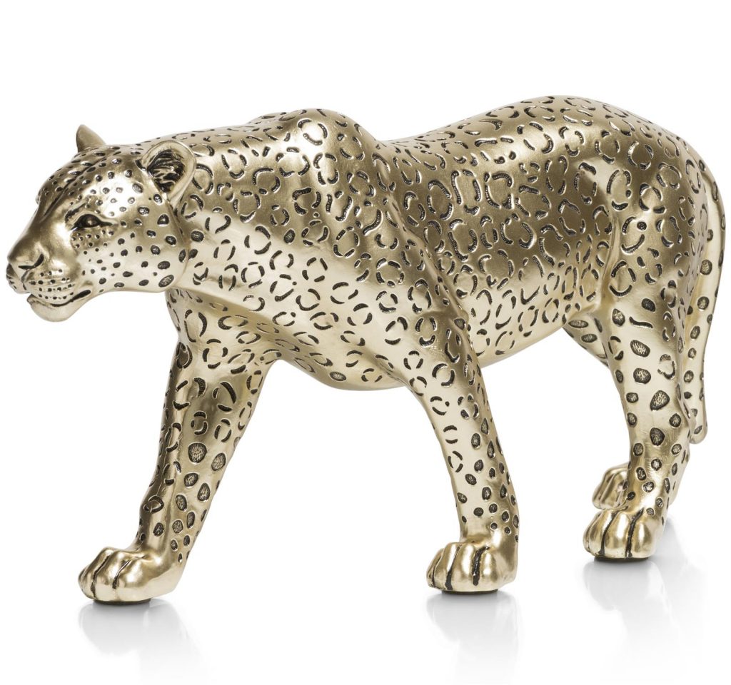 Objet décoratif léopard doré