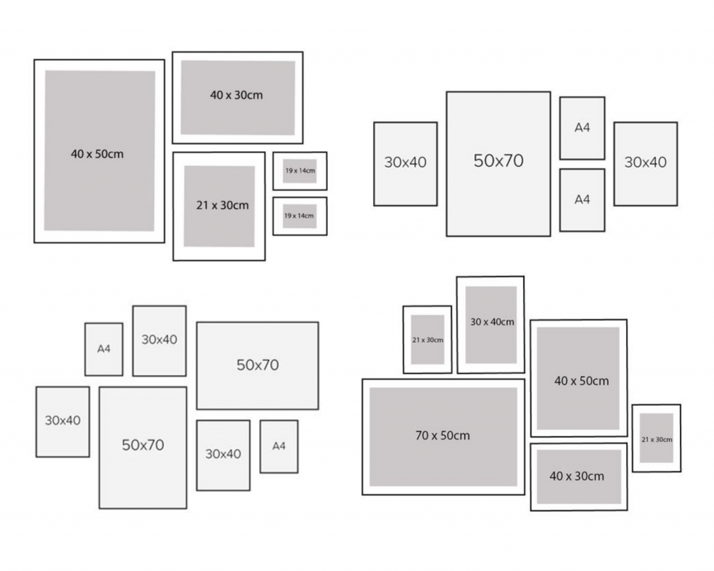 Format de cadres pour décoration accumulation