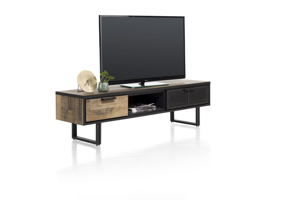 Meuble TV style industriel en bois et métal