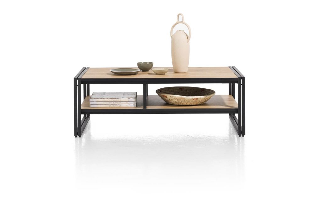 Table basse bois et métal style moderne et industriel