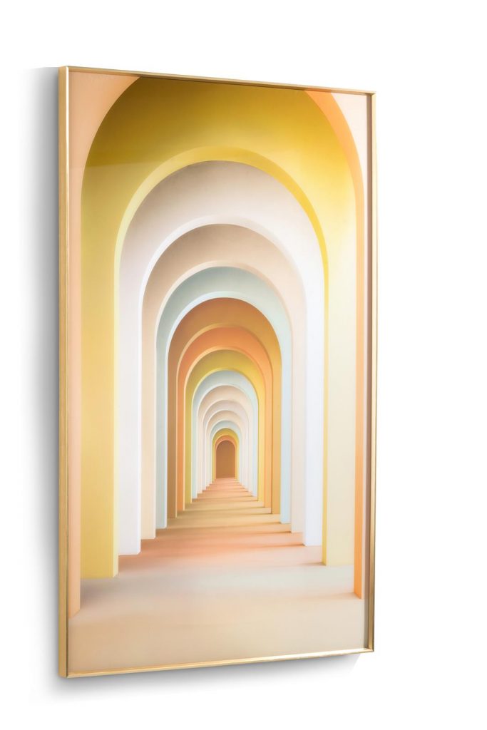 Tableau rectangulaire impression sur verre couleurs pastel