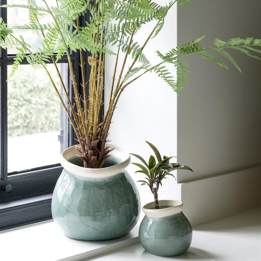 Vases en céramique bleu style naturel