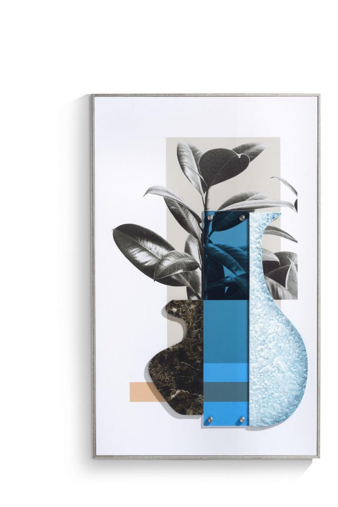 Tableau imprimé sur toile bleu design contemporain