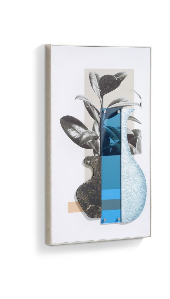 Tableau imprimé sur toile bleu design contemporain