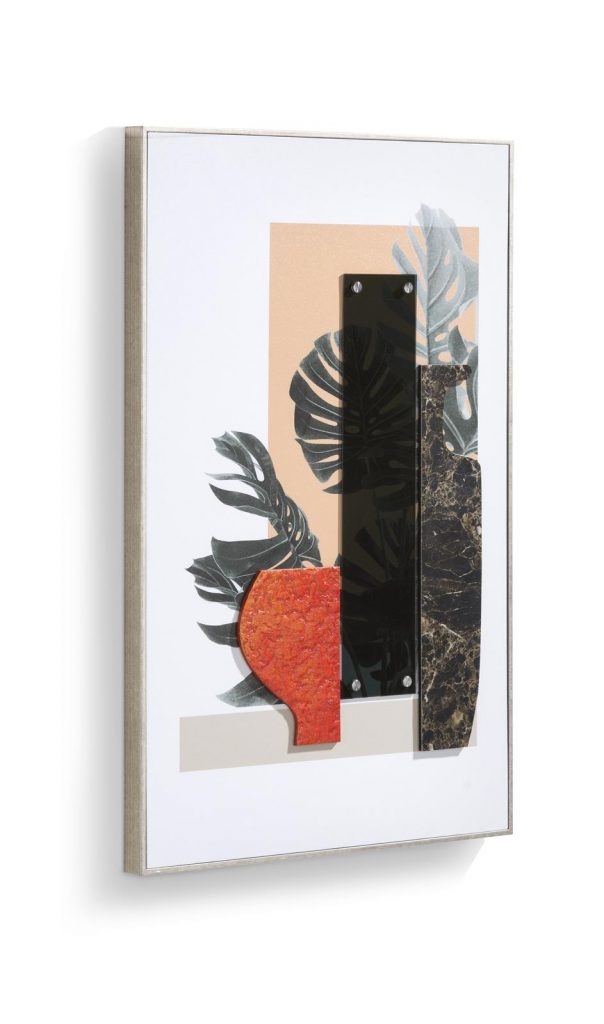 Tableau imprimé sur toile orange design contemporain