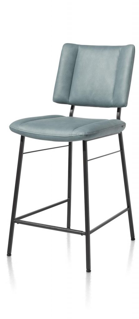 Chaise de bar moderne en tissu bleu ciel