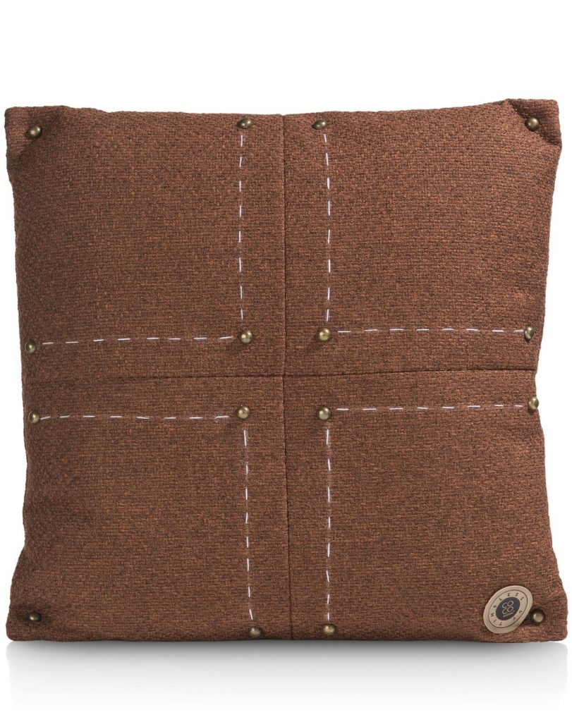 Coussin confortable et moderne en tissu cuivre