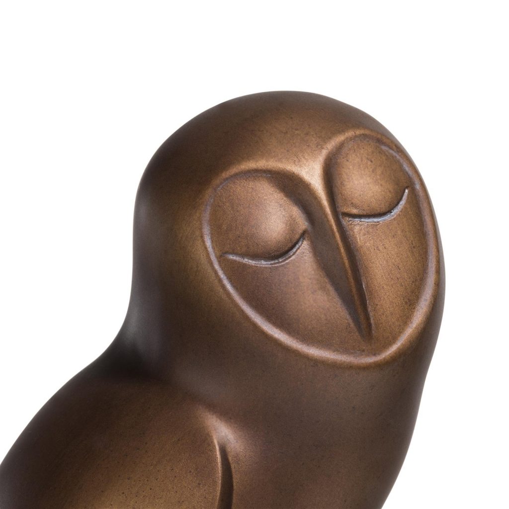 Statue en bronze représentant une chouette