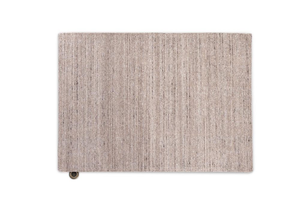 Tapis rectangulaire tendance en laine couleur beige