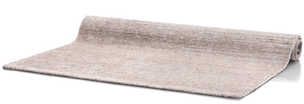 Tapis rectangulaire tendance en laine couleur beige