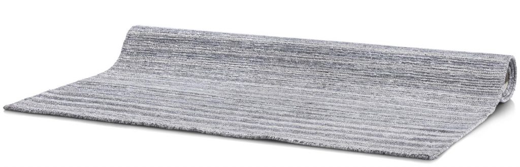Tapis rectangulaire tendance en laine couleur gris