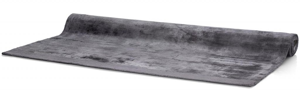 Tapis rectangulaire cocooning couleur gris anthracite