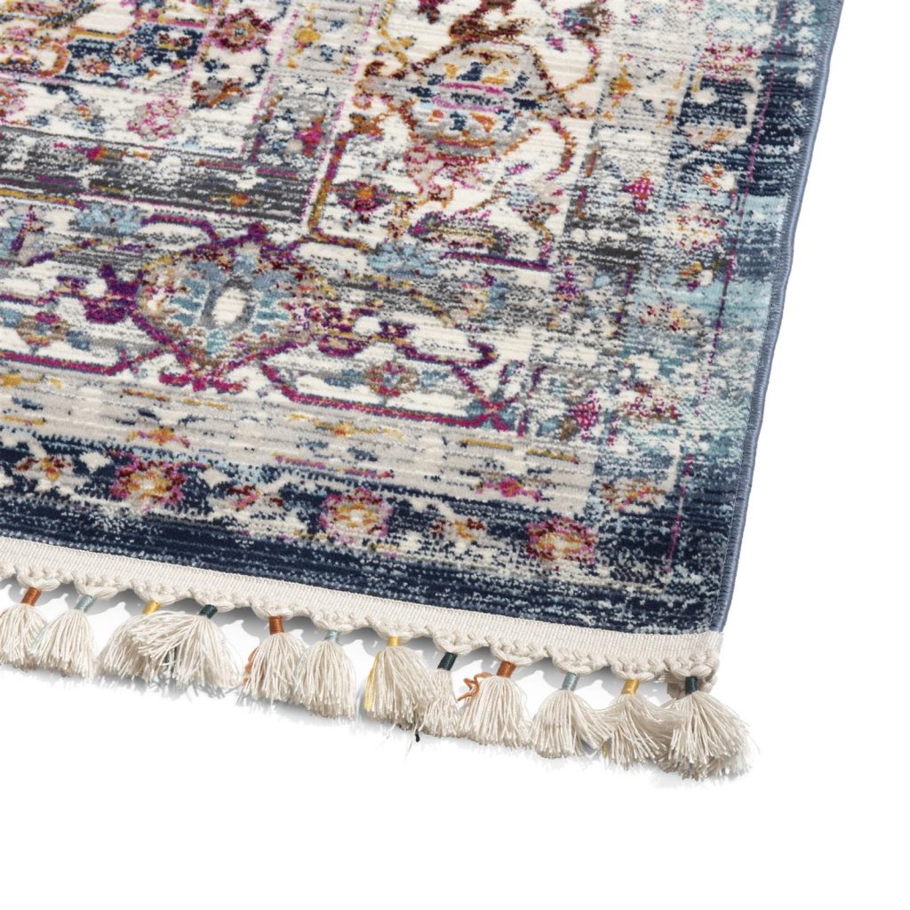 Tapis motifs traditionnels à franges