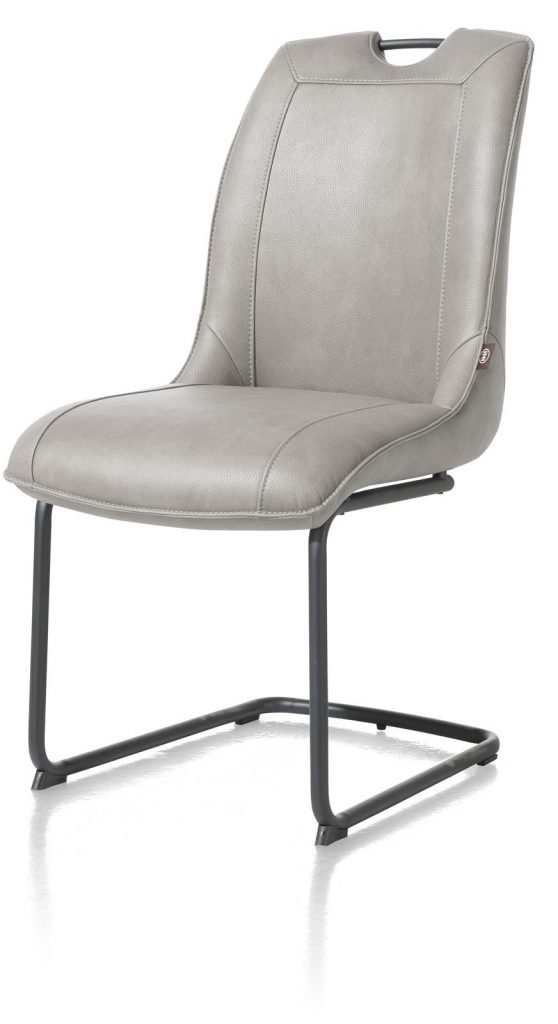 Chaise contemporaine en tissu gris clair