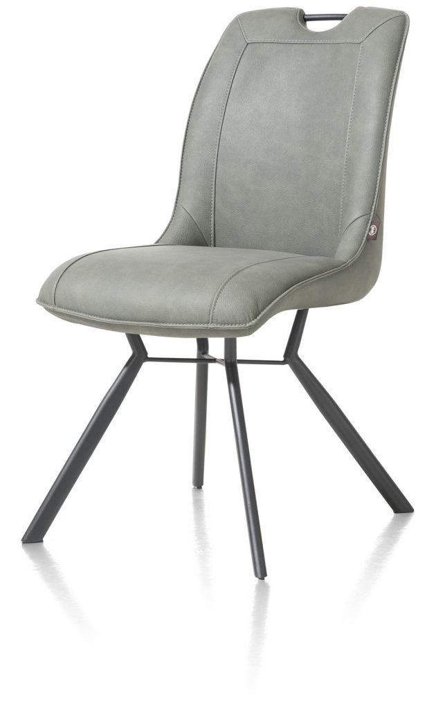 Chaise contemporaine en tissu vert olive