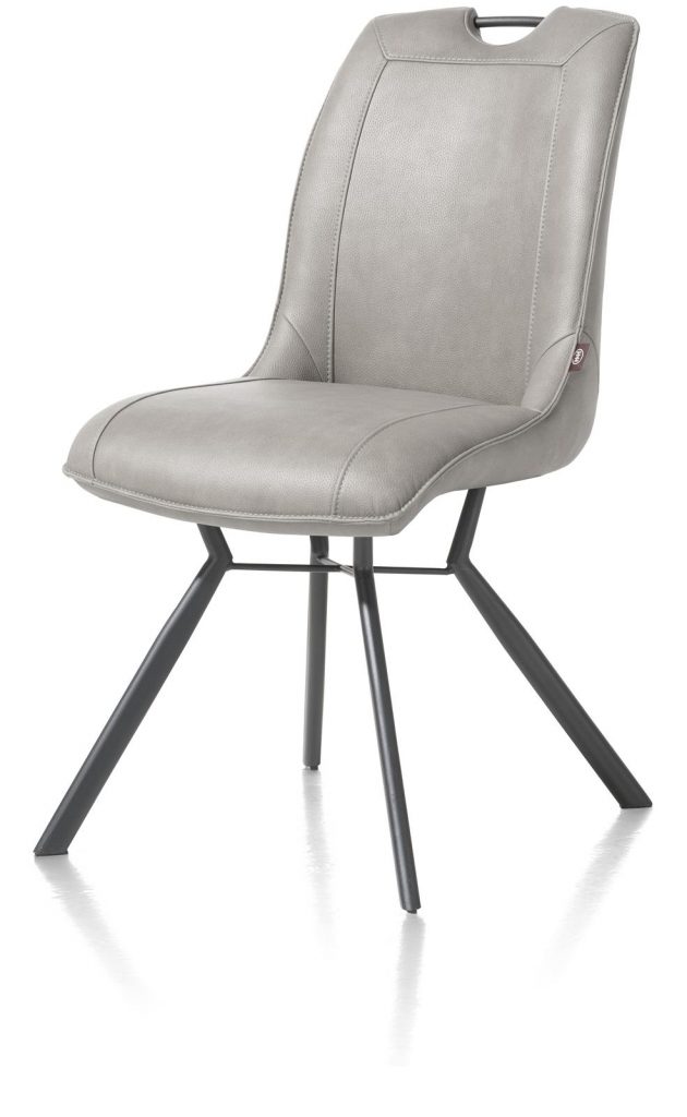 Chaise contemporaine en tissu gris clair