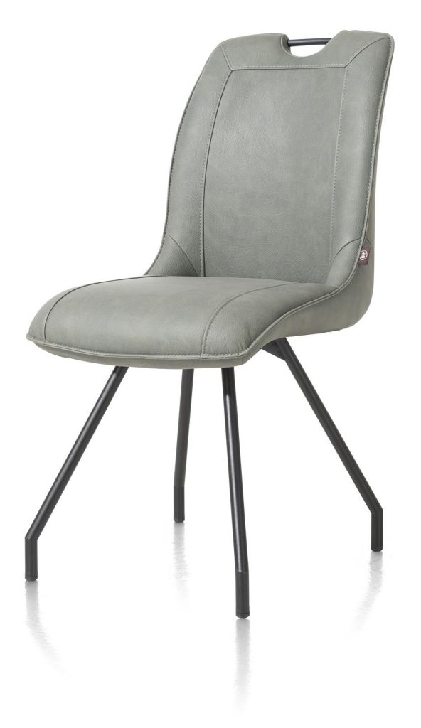 Chaise contemporaine en tissu vert olive