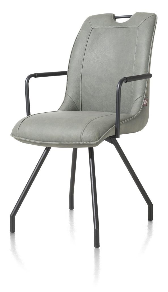 Chaise fauteuil contemporaine en tissu vert