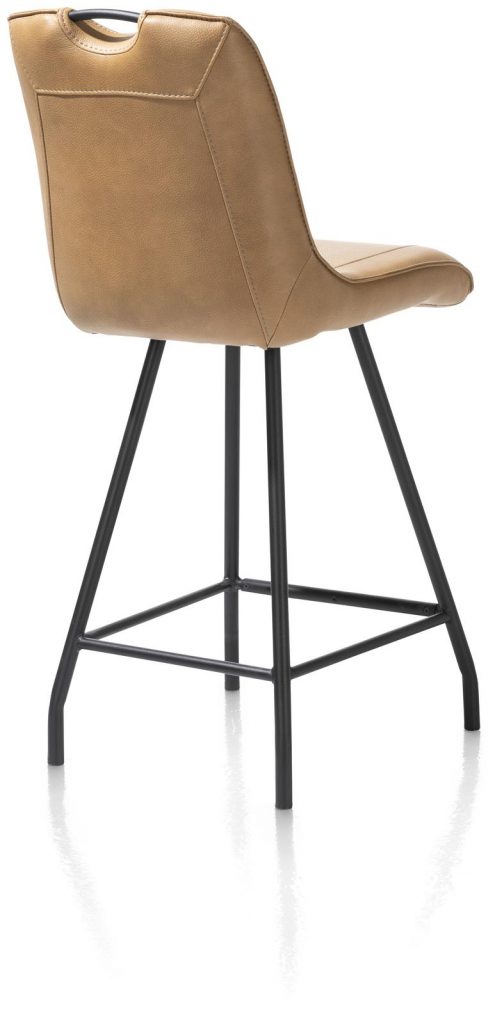 Chaise de bar contemporaine marron cognac