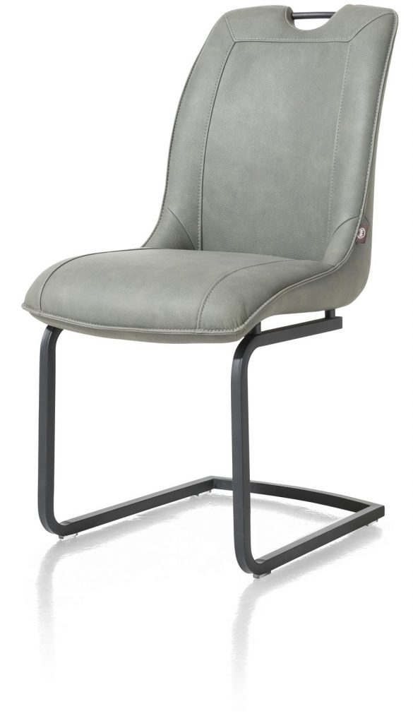 Chaise contemporaine en tissu vert olive