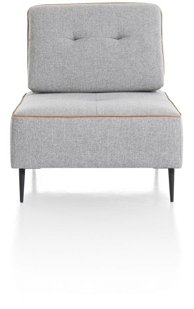 Fauteuil moderne et modulable en tissu gris clair