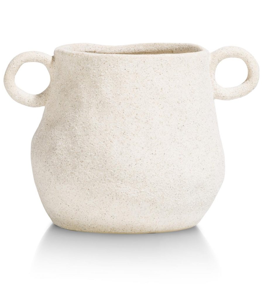 Vase authentique en argile beige