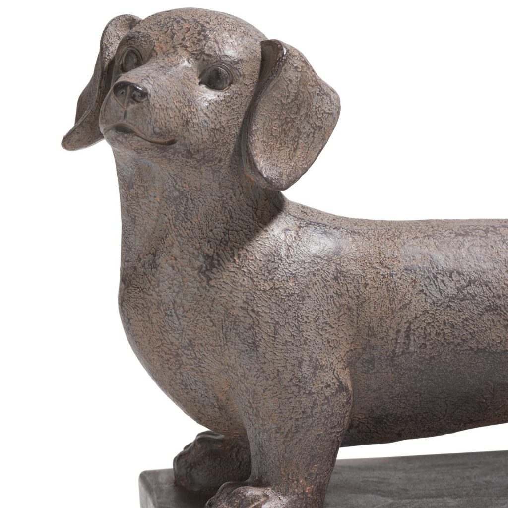 Serre-livre chien teckel couleur rouille