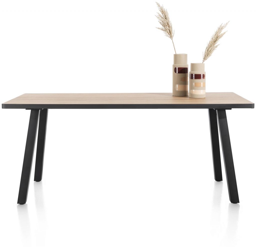 Table de bar contemporaine plateau bois et pied design anthracite