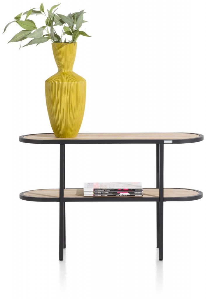 Table d'appoint à 2 niveaux en bois d'Acacia massif