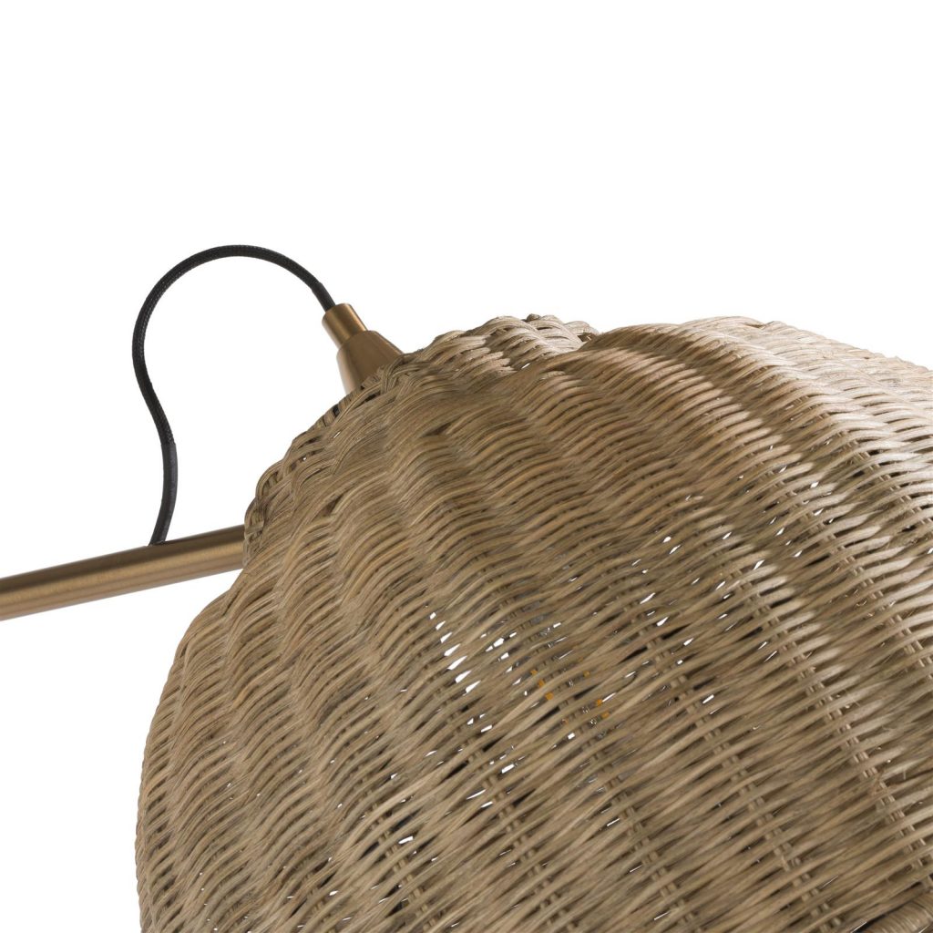 Lampadaire tendance en rotin