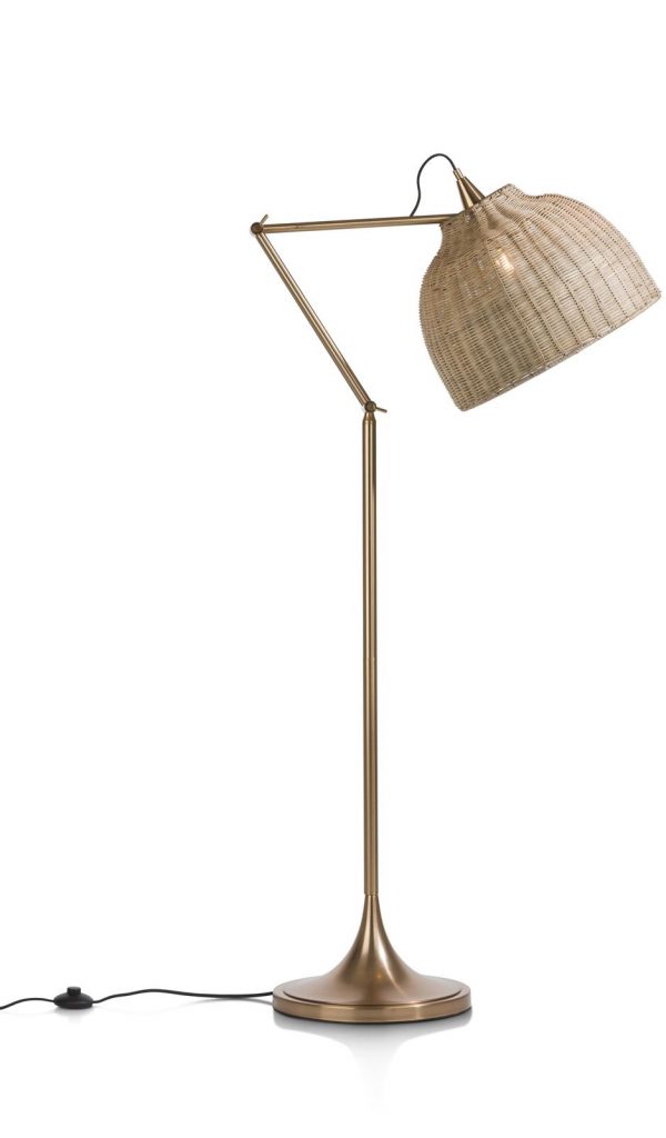 Lampadaire tendance en rotin