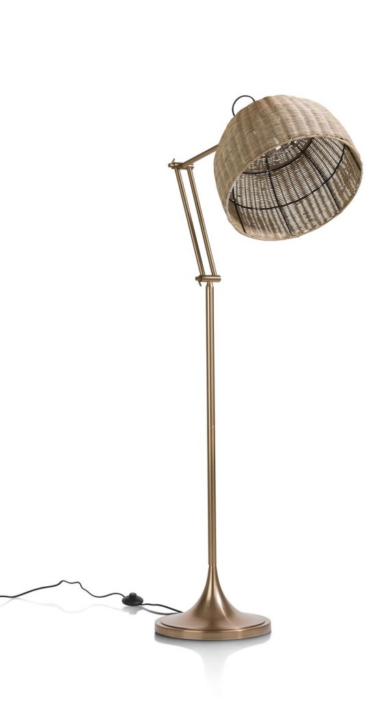 Lampadaire tendance en rotin