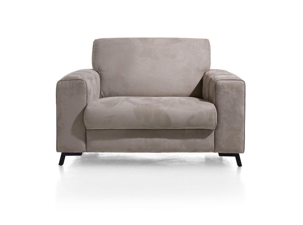 Grand fauteuil moderne en tissu gris