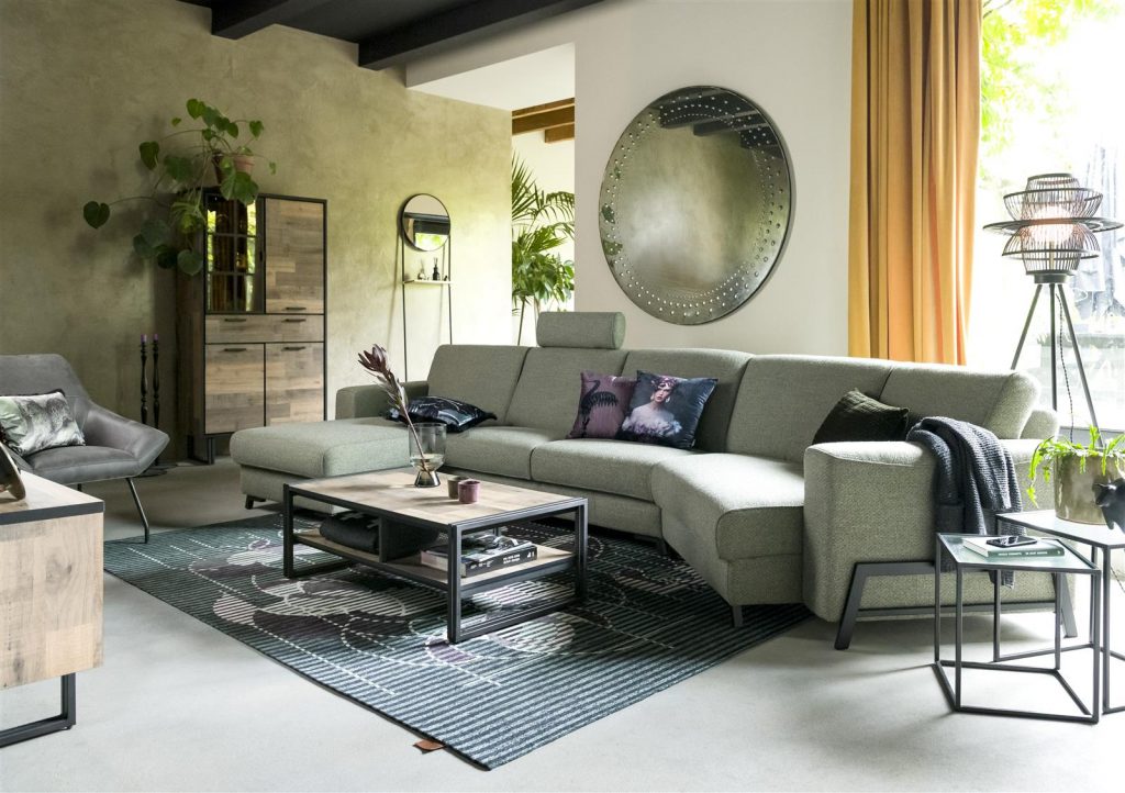 Salon grand canapé d'angle moderne