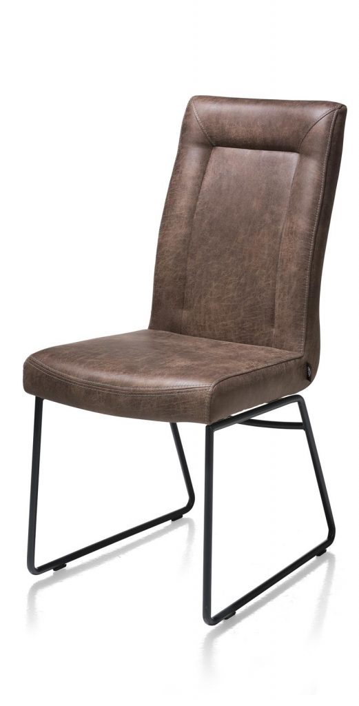 Chaise contemporaine confortable dossier haut revêtement tissu