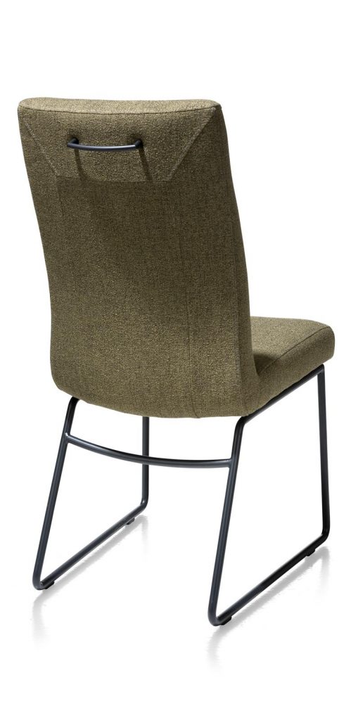 Chaise contemporaine confortable dossier haut revêtement tissu