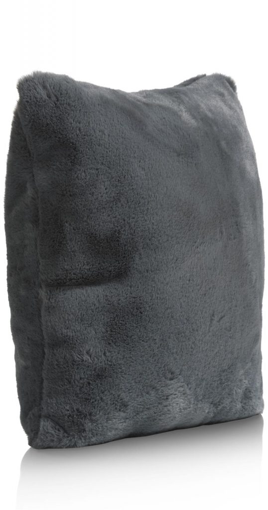 Coussin doux et cosy gris anthracite