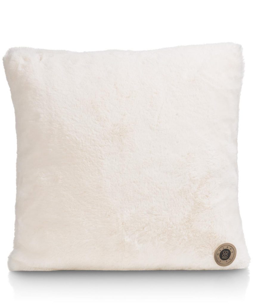 Coussin doux et cosy blanc