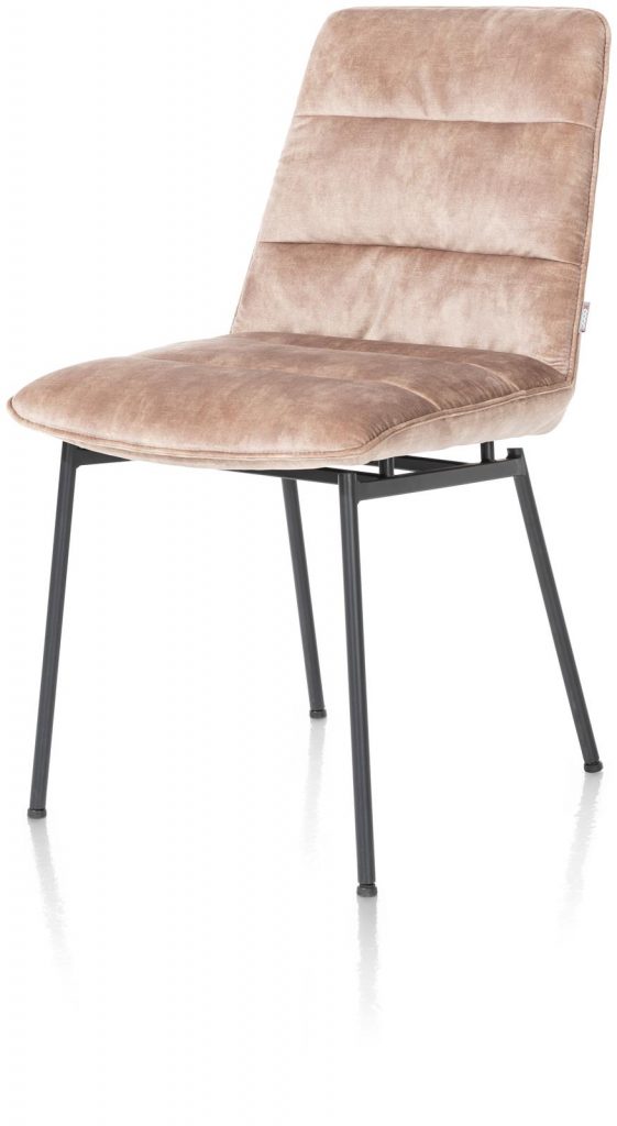 Chaise moderne et minimaliste en velours beige